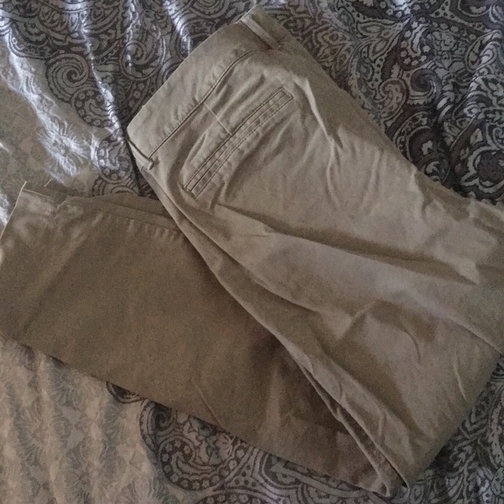 Green pixie chino pants